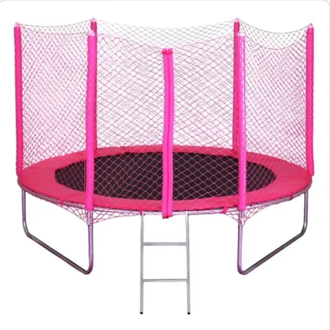 Cama Elástica 2,44 Rosa Pink Fechamento Ziper